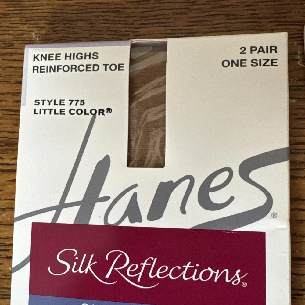 Hanes Silk Reflections Knee Highs Lot of 3 Packs Silky Sheer